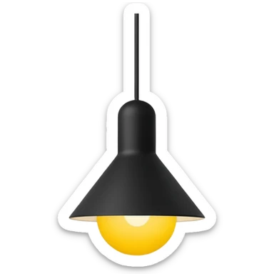 Minimalist pendant light for home, IKEA style sticker