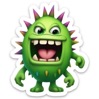 Green monster  sticker