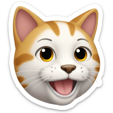 Gato riendo  sticker