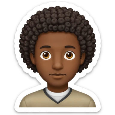 a black guy with shortscurls sticker