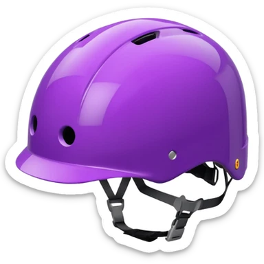 bicycle helmet purple sticker