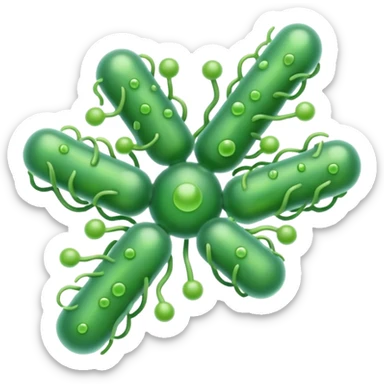 green gut bacteria sticker