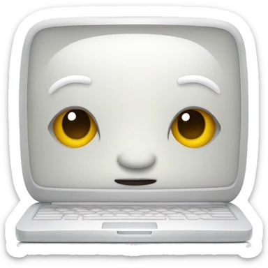 White laptop sticker