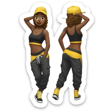 hip hop dancer sticker