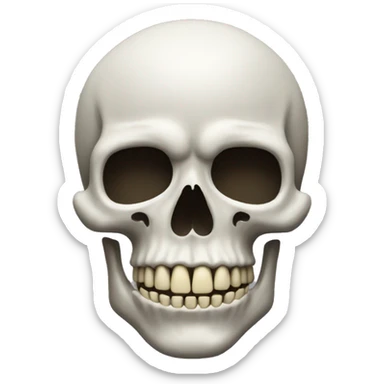 gen z skull emoji very funny but not really sticker