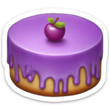 Apple cake purple with star sticker
