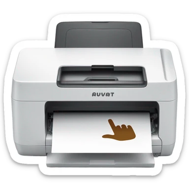 Printer flipping someone off  sticker