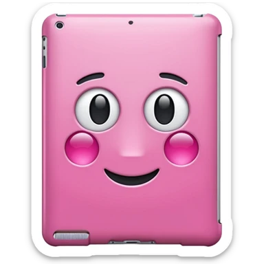 Make a iPad with pink case sticker