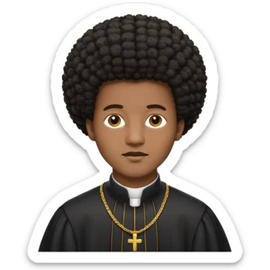 Pastor with Afro haircut  sticker