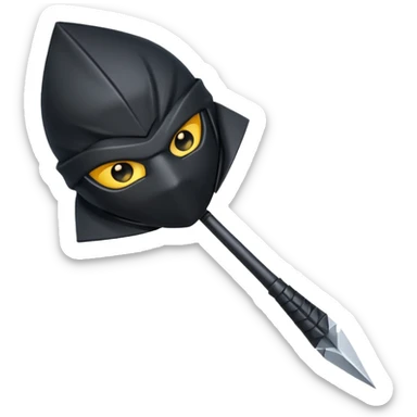 black ninja dart sticker