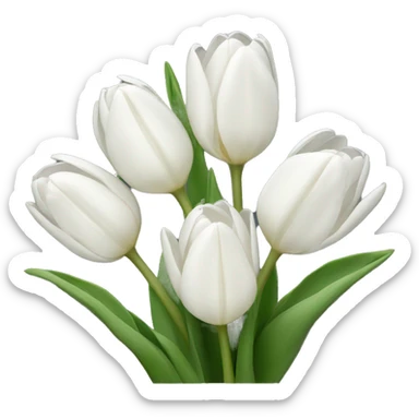 white tulips sticker