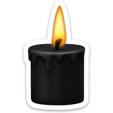 black candle sticker