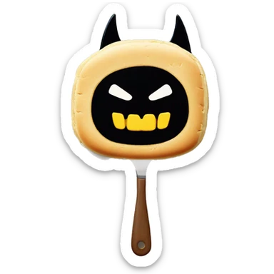 Batsignal wih spatule and hamburger sticker