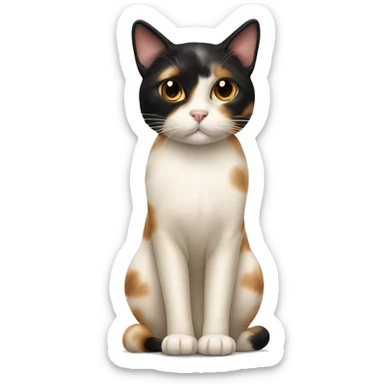 calico cream cat with black calico cat facing the side sticker