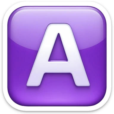 letter a purple sticker