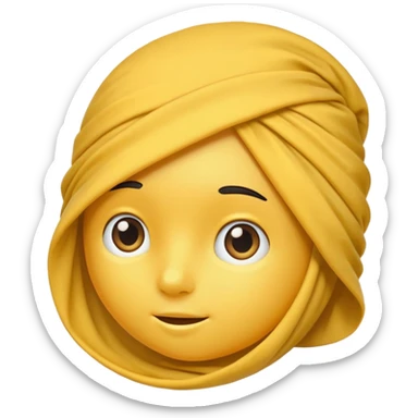 cap cloth yellow sticker