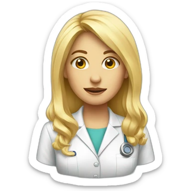 Psycologist girl blone sticker