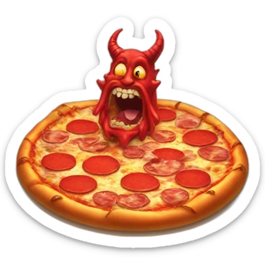 pizza satan sticker