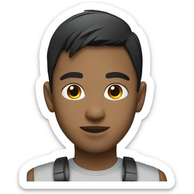 young person with short black hairs and headset sticker