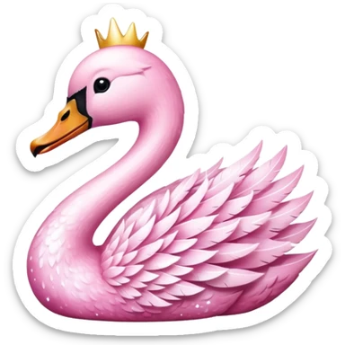 Sparkle Pink Swan sticker