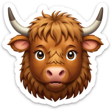 highland cow sticker