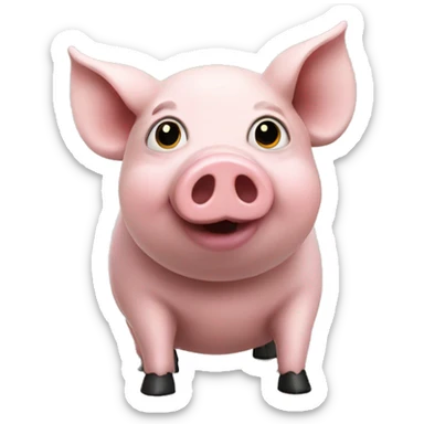 Piggie in a war sticker