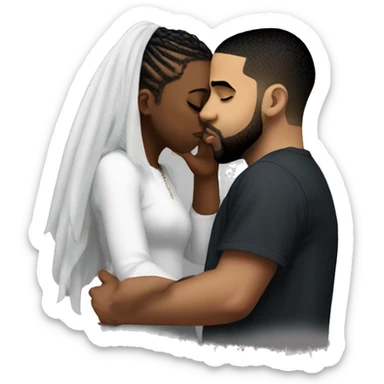 drake kissing kendrick lamar sticker