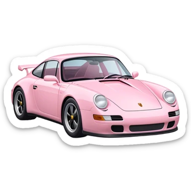 Pink pastel Porsche  sticker