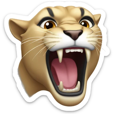 Panther roaring sticker