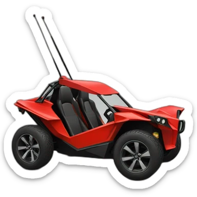 car slingshot polaris red with a black dog inside sticker