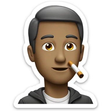 Guy Smoking cigaretts sticker