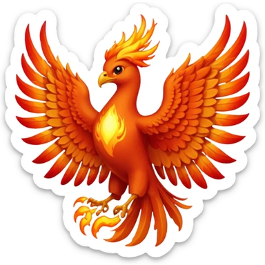 Phoenix rising sticker