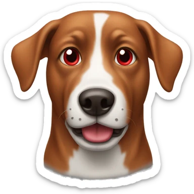 Red nose dog sticker