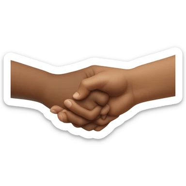 One hand reaching down to pull another up, representing support and empowerment. sticker