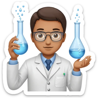 Scientist, testing water samples sticker