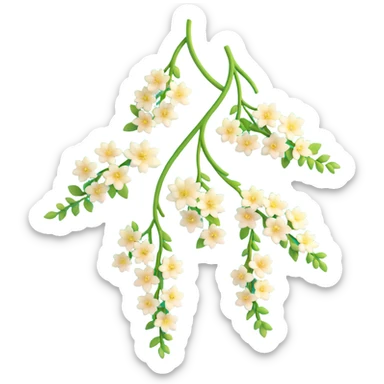 Traditional Japanese wisteria (fuji) flower in woodblock print style, graceful hanging purple flower clusters with subtle gradients, delicate composition inspired by Hokusai sticker