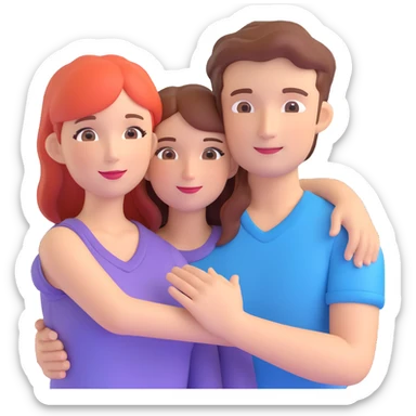 couple posing, close up pose, living room background sticker