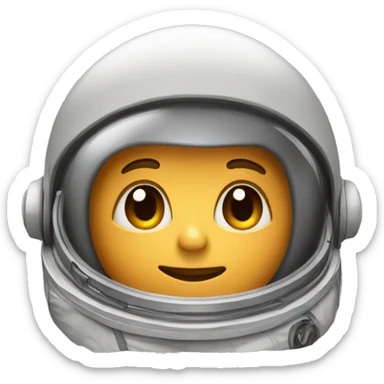 a astronaut on a peanut butter p sticker