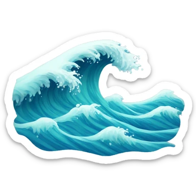 Water waves sticker