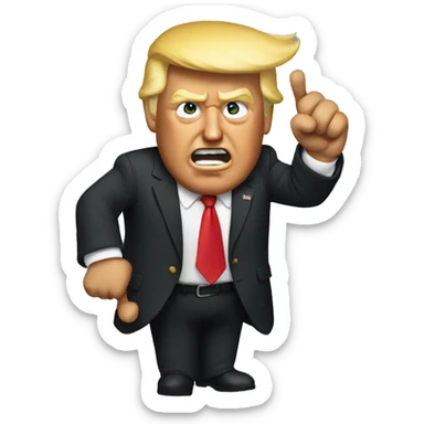 Trump with hand clenched in air  sticker