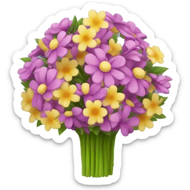 Flower bouquet sticker