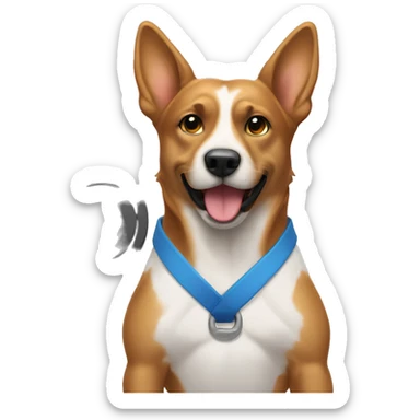 dog training at the gym sticker