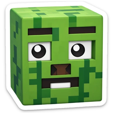 A Minecraft creeper sticker