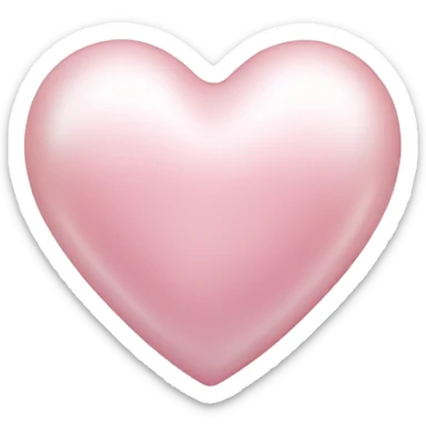 pearl light pink heart sticker