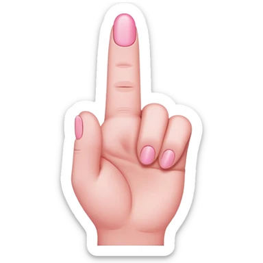 light pink middle finger sticker