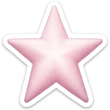 pale pink star sparkle sticker