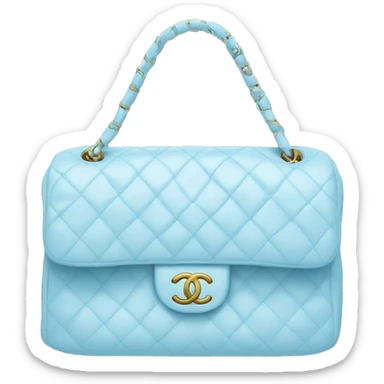 light blue chanel bag sticker