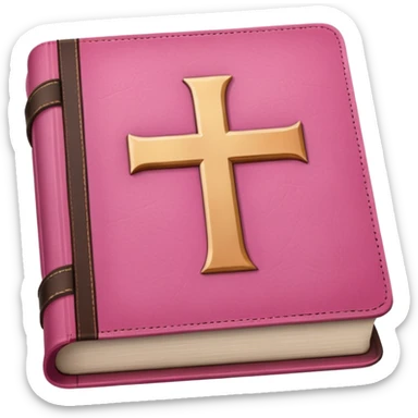 A pink bible sticker