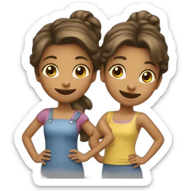 deux filles qui dansent sticker