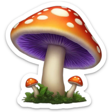 Mushroom-trippy sticker